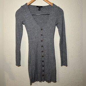 Forever 21 gray long sleeve mini dress